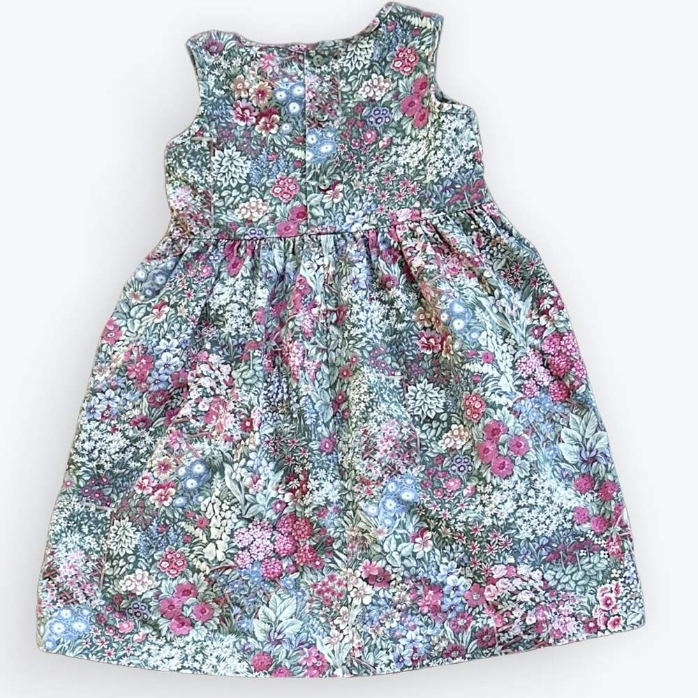 Prairie Cottage Floral Peaches ‘N Cream Girl’s Sleeveless W/ Pockets Dress ~ 6 - Picture 4 of 11